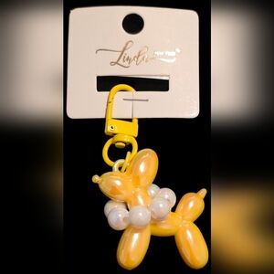 Yellow Balloon Dog Keychain